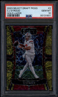 2023 Select Draft Picks Prizms Gold Lazer Refractor 2 CJ Stroud Rookie RC PSA 10