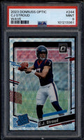 2023 Donruss Optic Wave Refractor 244 CJ Stroud RR Rated Rookie RC 60/300 PSA 9