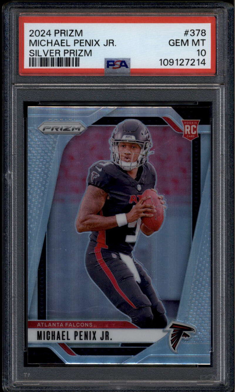 SOLD 185880 2024 Panini Prizm Prizms Silver Refractor 378 Michael Penix Jr. Rookie RC PSA 10