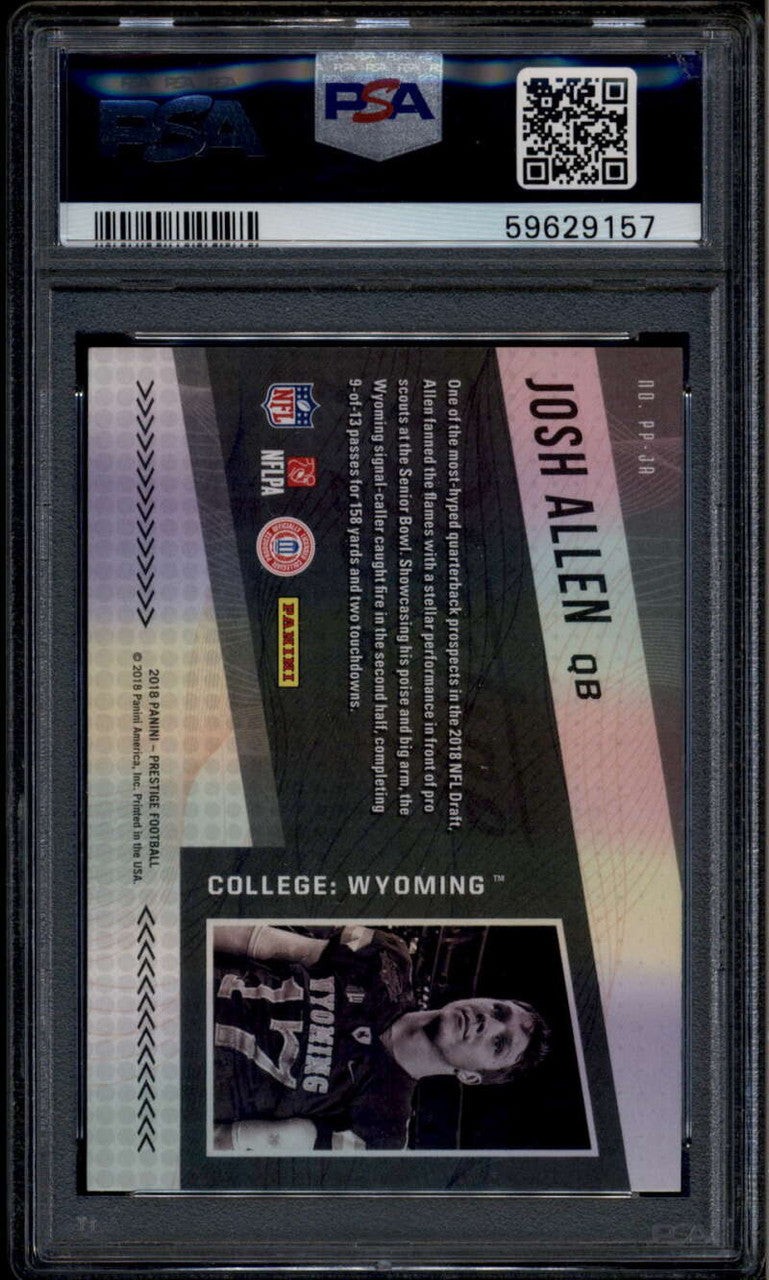 2018 Prestige NFL Passport 5 Josh Allen Rookie RC PSA 10 GEM MT