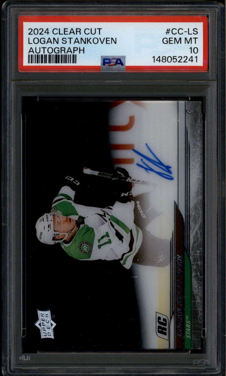 2024-25 Upper Deck Clear Cut CCLS Logan Stankoven Rookie RC Auto PSA 10 GEM MT