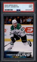 SOLD 185921 2022-23 Upper Deck 459 Wyatt Johnston Rookie RC YG Young Guns PSA 9 MINT