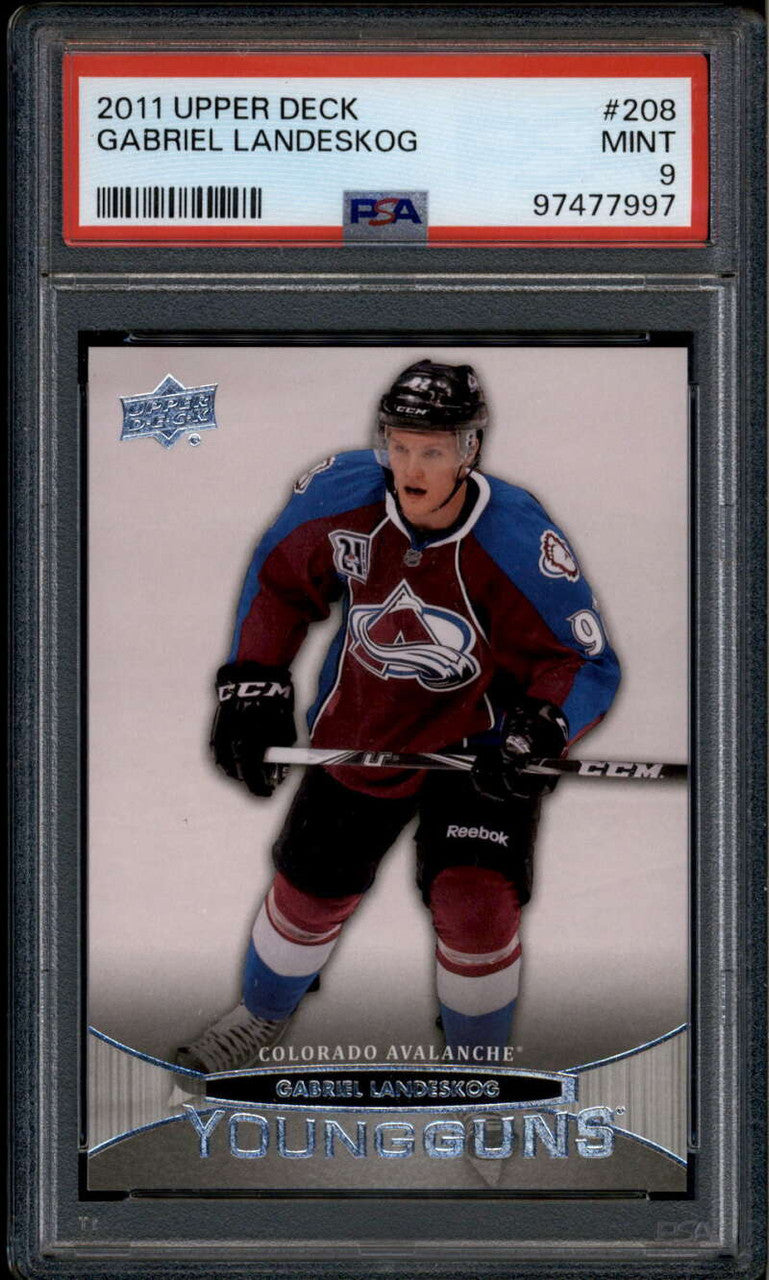 SOLD 185927 2011-12 Upper Deck 208 Gabriel Landeskog Rookie RC YG Young Guns PSA 9 MINT