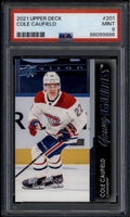 SOLD 185929 2021-22 Upper Deck 201 Cole Caufield Rookie RC YG Young Guns PSA 9 MINT
