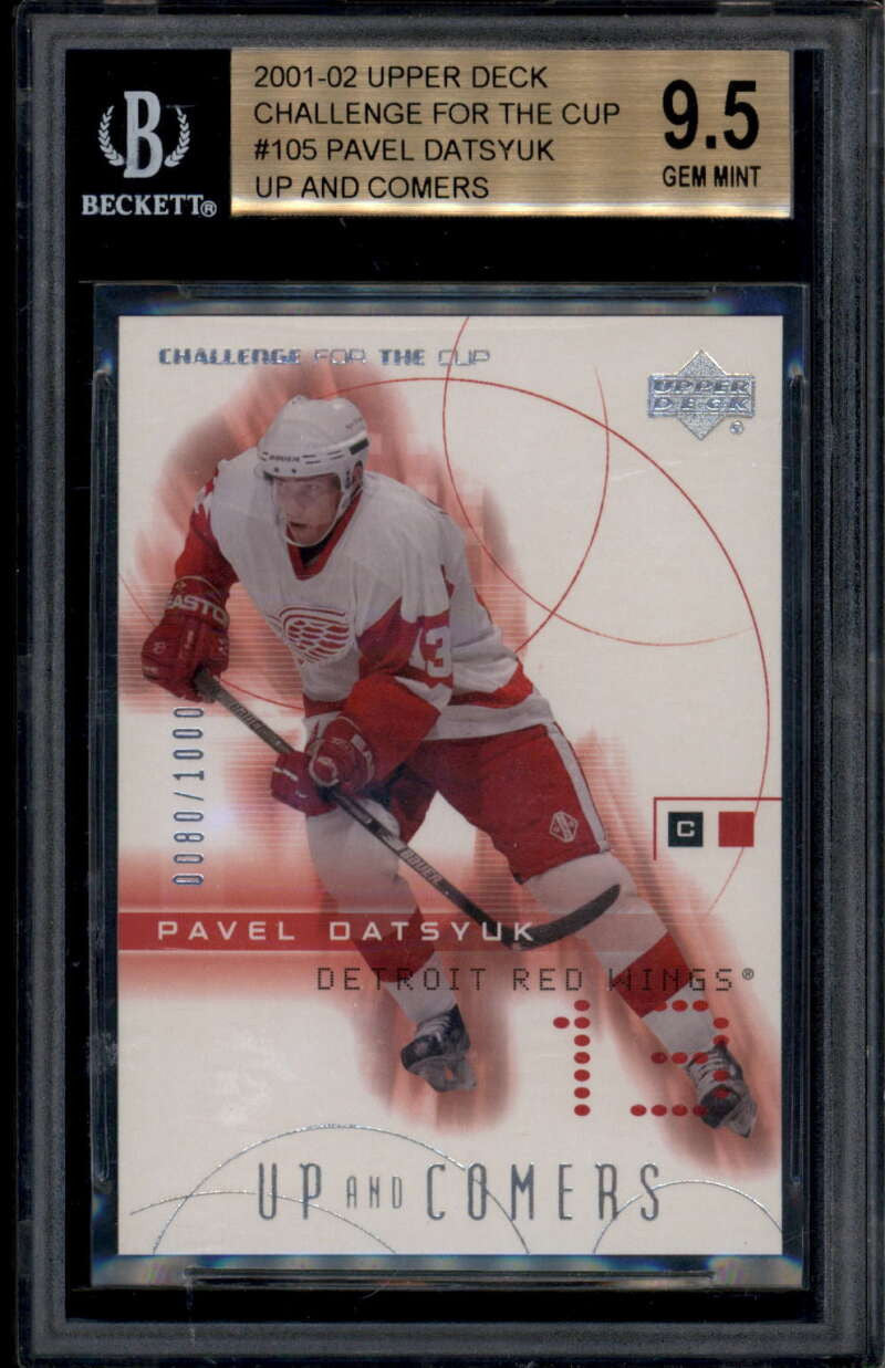 2001-02 UD Challenge for the Cup 105 Pavel Datsyuk Rookie RC 80/1000 BGS 9.5 GEM
