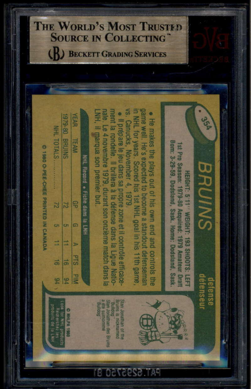 1980-81 O-Pee-Chee 354 Brad McCrimmon Rookie RC BGS 9.5 GEM MINT