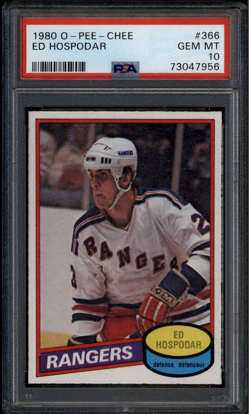 1980-81 O-Pee-Chee 366 Ed Hospodar Rookie RC PSA 10 GEM MT
