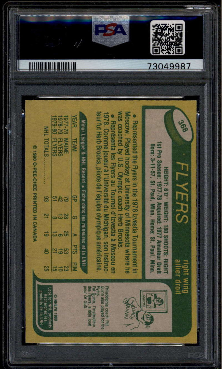 1980-81 O-Pee-Chee 368 Tom Gorence PSA 10 GEM MT PSA 7