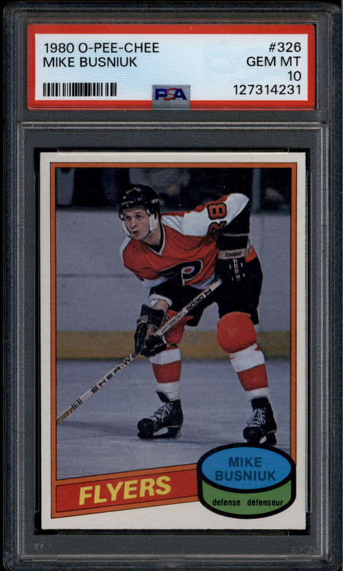 1980-81 O-Pee-Chee 325 Mike Busniuk Rookie RC PSA 10 GEM MT POP 9