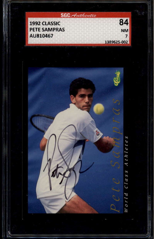 1992 Classic World Class Athletes Pete Sampras Certified Autograph Auto SGC 84 7