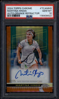 2024 Topps Chrome Autographs Orange Refractor Martina Hingis Auto 2/25 PSA 10