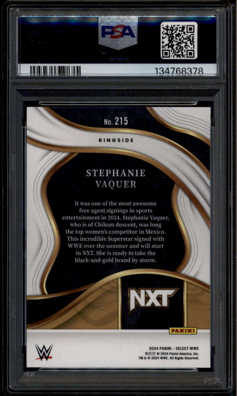 2024 Select WWE 215 stephanie Vaquer Rookie RC Ringside PSA 9 MINT