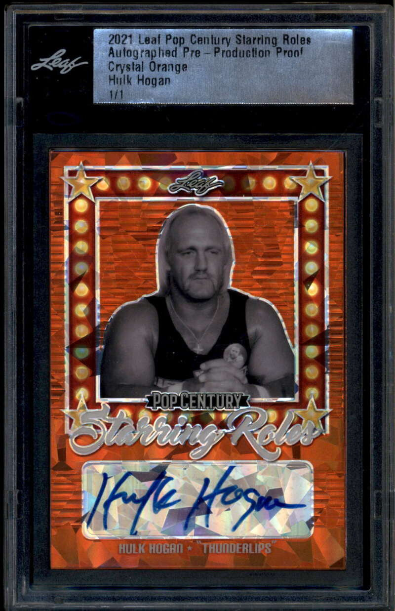 2021 Leaf Pop Century Starring Role Pre-Production Proof Hulk Hogan Auto 1/1
