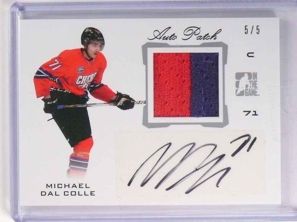DELETE 88 2014 ITG In The Game Michael Dal Colle autograph auto patch rc #D5/5