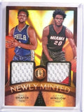 DELETE 334 15-16 Panini Gold Standard Jahlil Okaford & Justice Winslow patch #D06/15