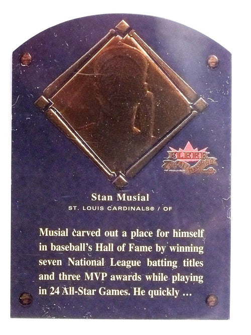 2002 Fleer Fall Classics HOF Plaque Stan Musial #D1153/1969 #12