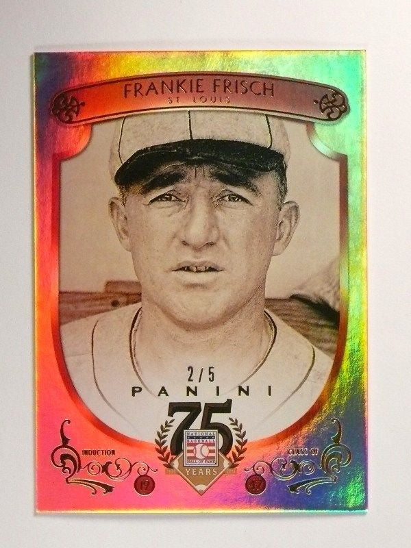 2014 Panini Hall of Fame Red Frame Gold Frankie Frisch #D2/5 #50