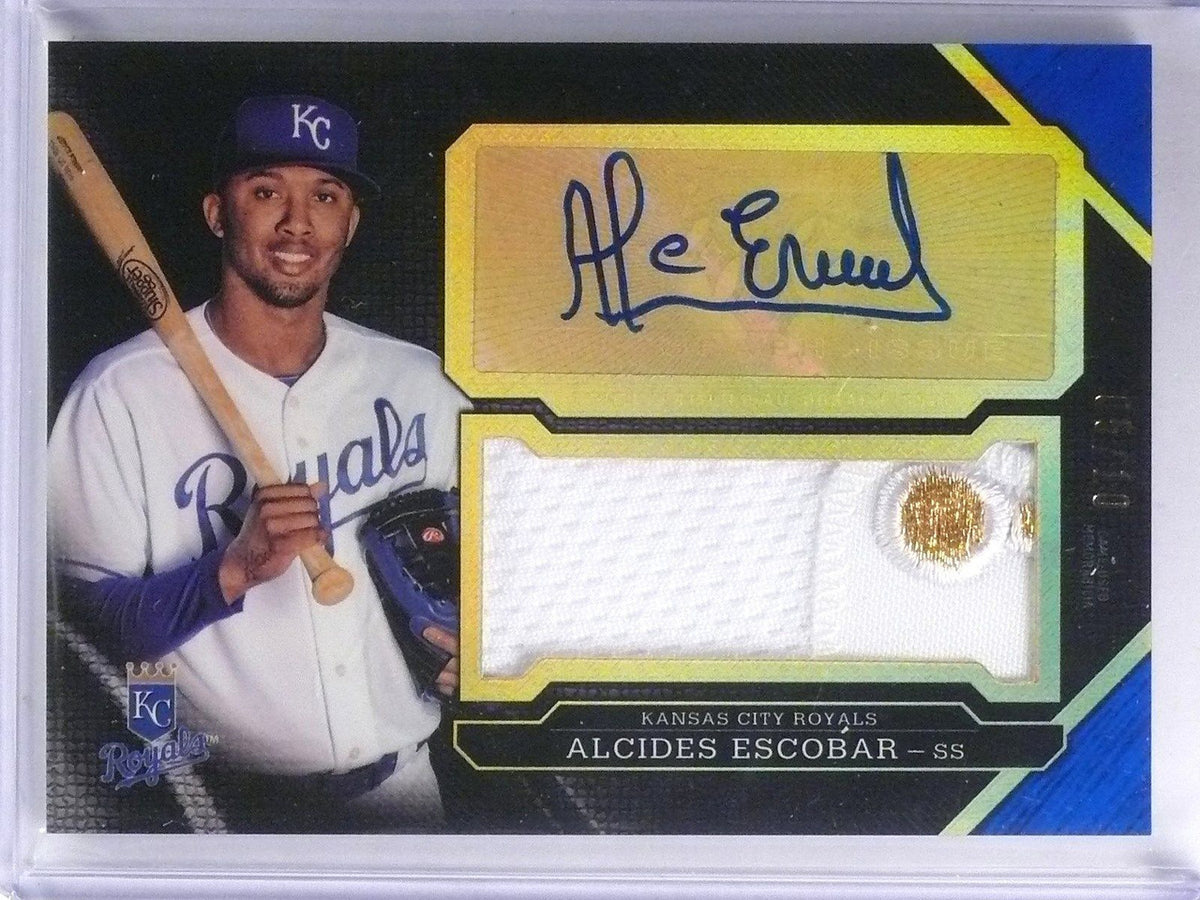 DELETE 2009 2016 Topps Triple Threads Sapphire Alcidis Escobar autograph patch #D05/10