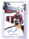 DELETE 2047 2015 Immaculate Matt Jones autograph auto patch rc rookie #D04/99 RCR 8.5