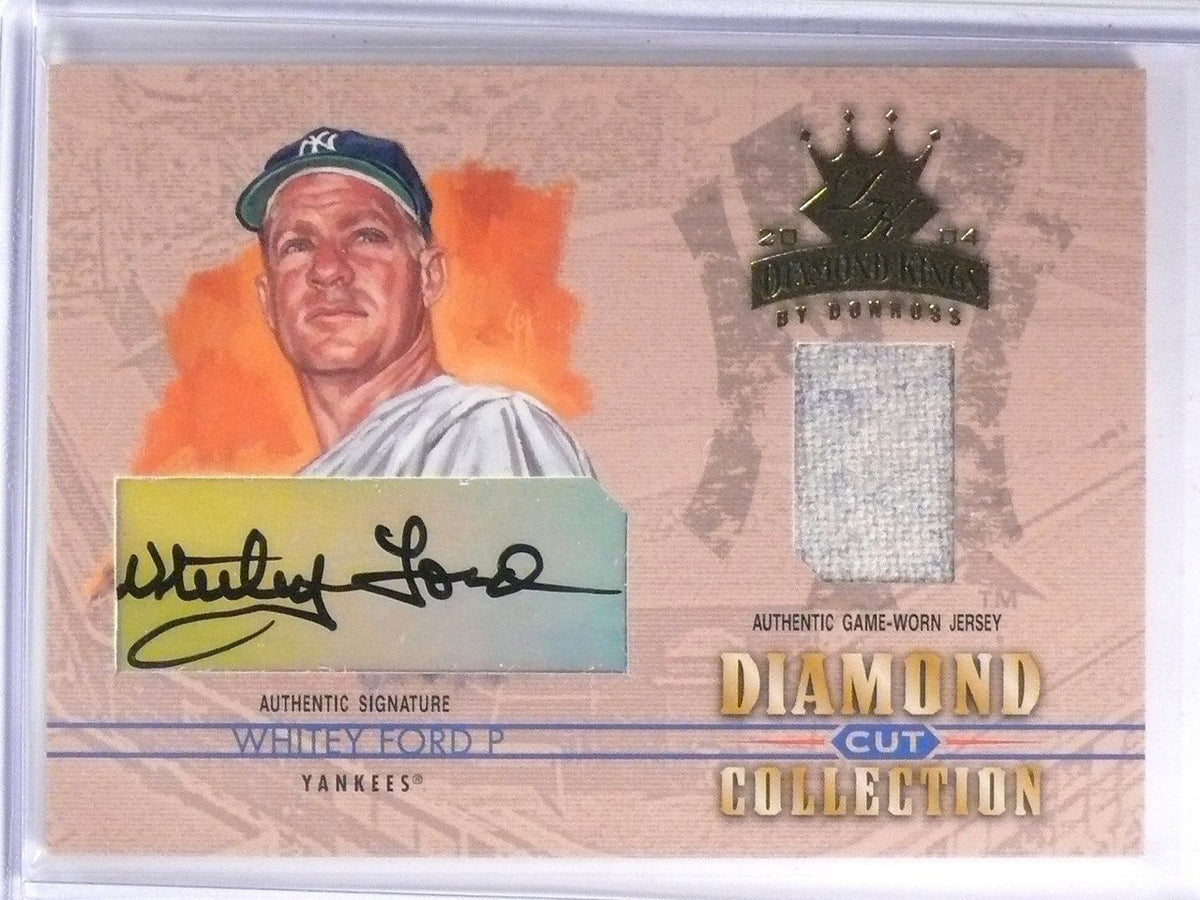 DELETE 2270 2004 Diamond Kings Cut Collection Whitey Ford autograph jersey #D14/16