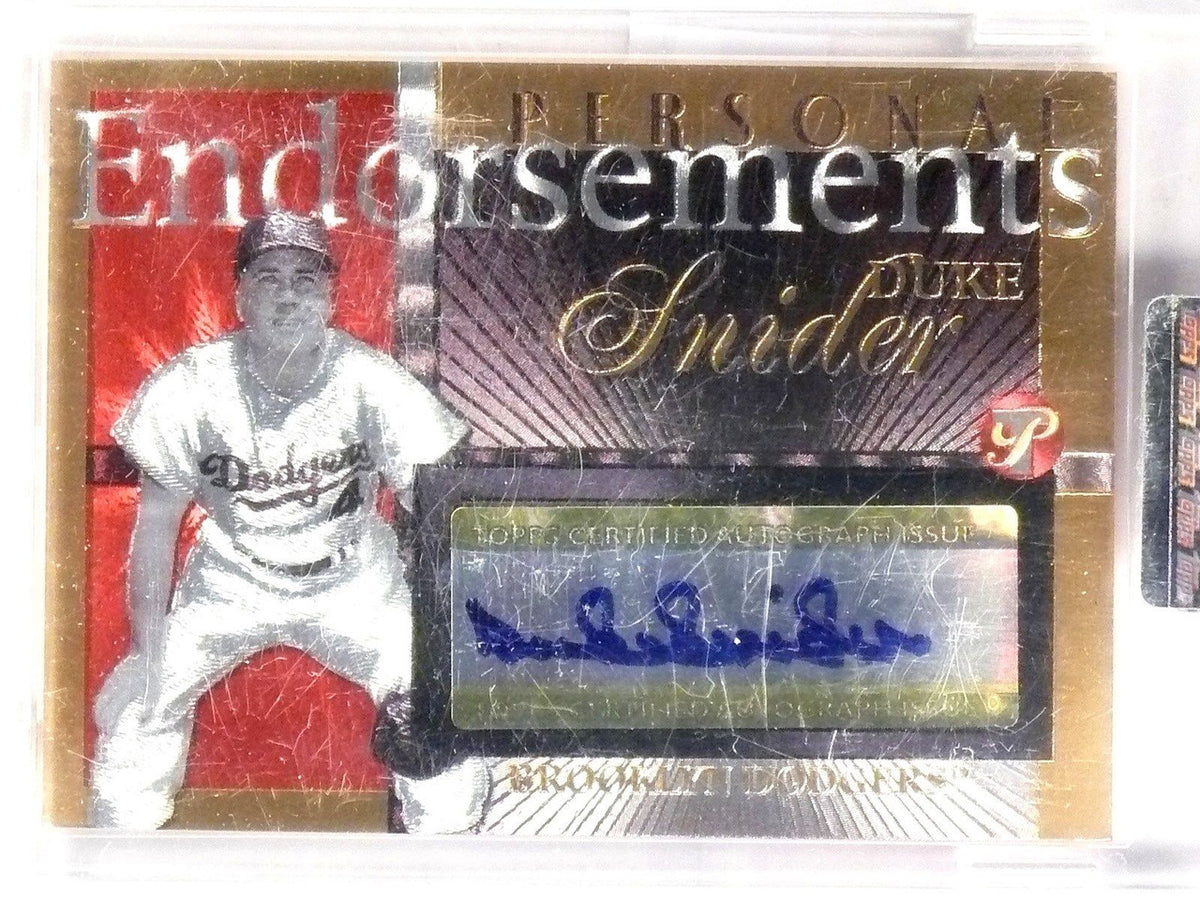 DELETE 2738 2003 Topps Pristine Personal Endorsements Duke Snider Autograph #D03/25
