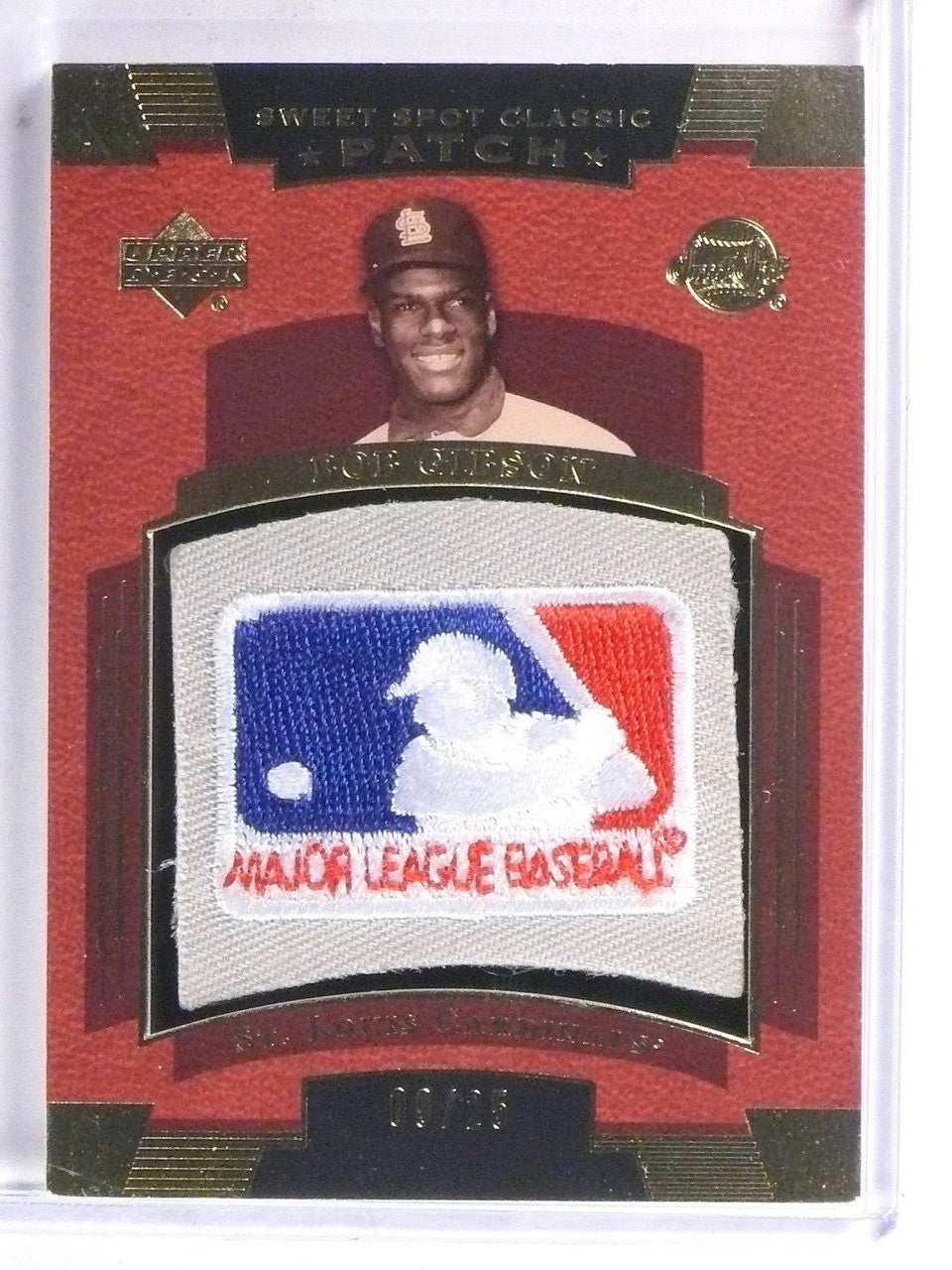 DELETE 2786 2004 UD Sweet Spot Classic Bob Gibson MLB Logo Patch #D09/25 #SSPBG