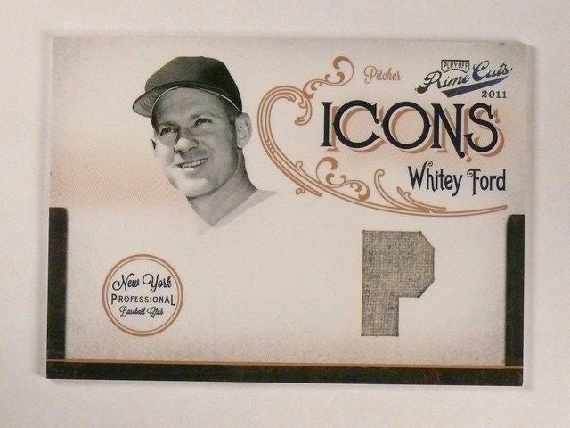 DELETE 2989 2011 Playoff Prime Cuts Icons Whitey Ford jersey #D08/10 #15