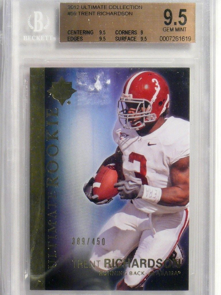 DELETE 3311 2012 Ultimate Collection Trent Richardson rc rookie #D389/450 #59 BGS 9.5