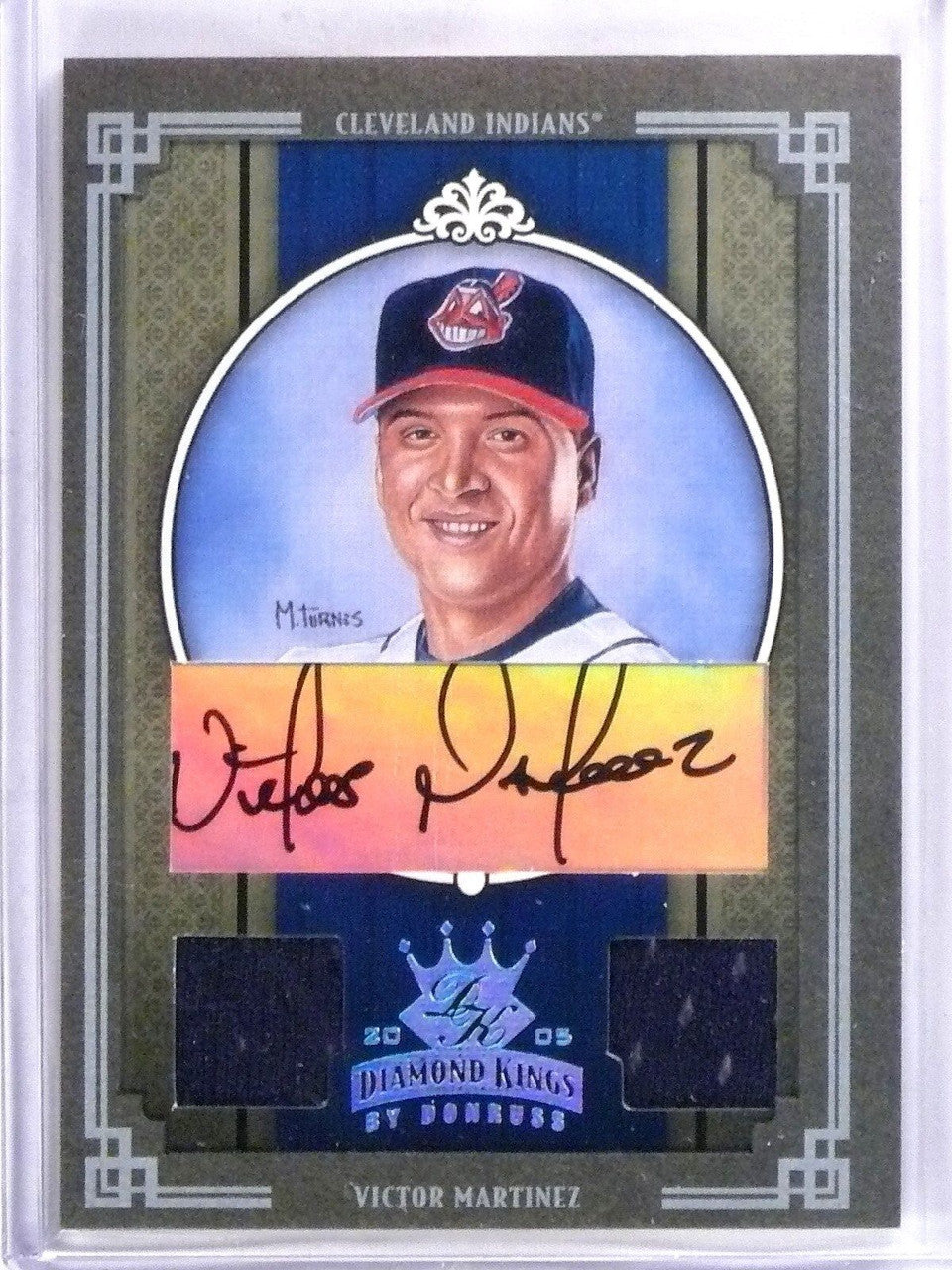 DELETE 4505 2005 Donruss Diamond Kings Victor Martinez autograph auto jersey #D 1/1
