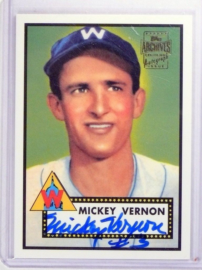 DELETE 4804 2001 Topps Archives Mickey Vernon autograph auto #33TAA