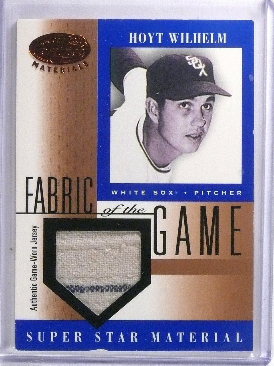 2001 Leaf Certified Fabric of the Game Hoyt Wilhelm Jersey #FG67