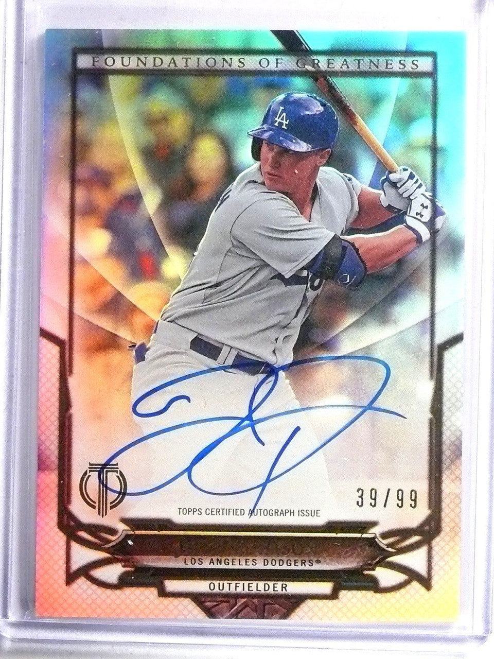 DELETE 5267 2016 Topps Tribute Foundations of Greatness Joc Pederson Autograph #D39/99