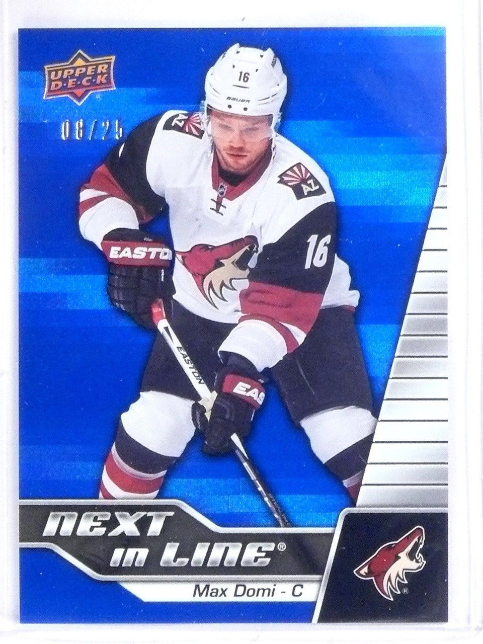 DELETE 5505 2015-16 UD NHL Overtime Max Domi Next In Line Blue Rainbow rc #D08/25