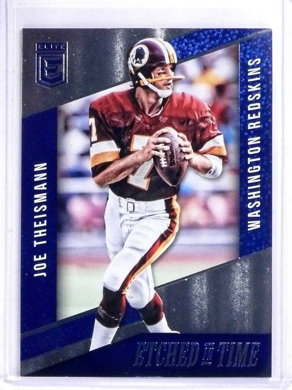2016 Donruss Elite Joe Theismann Etched In Time Blue #D02/10 #ETJT