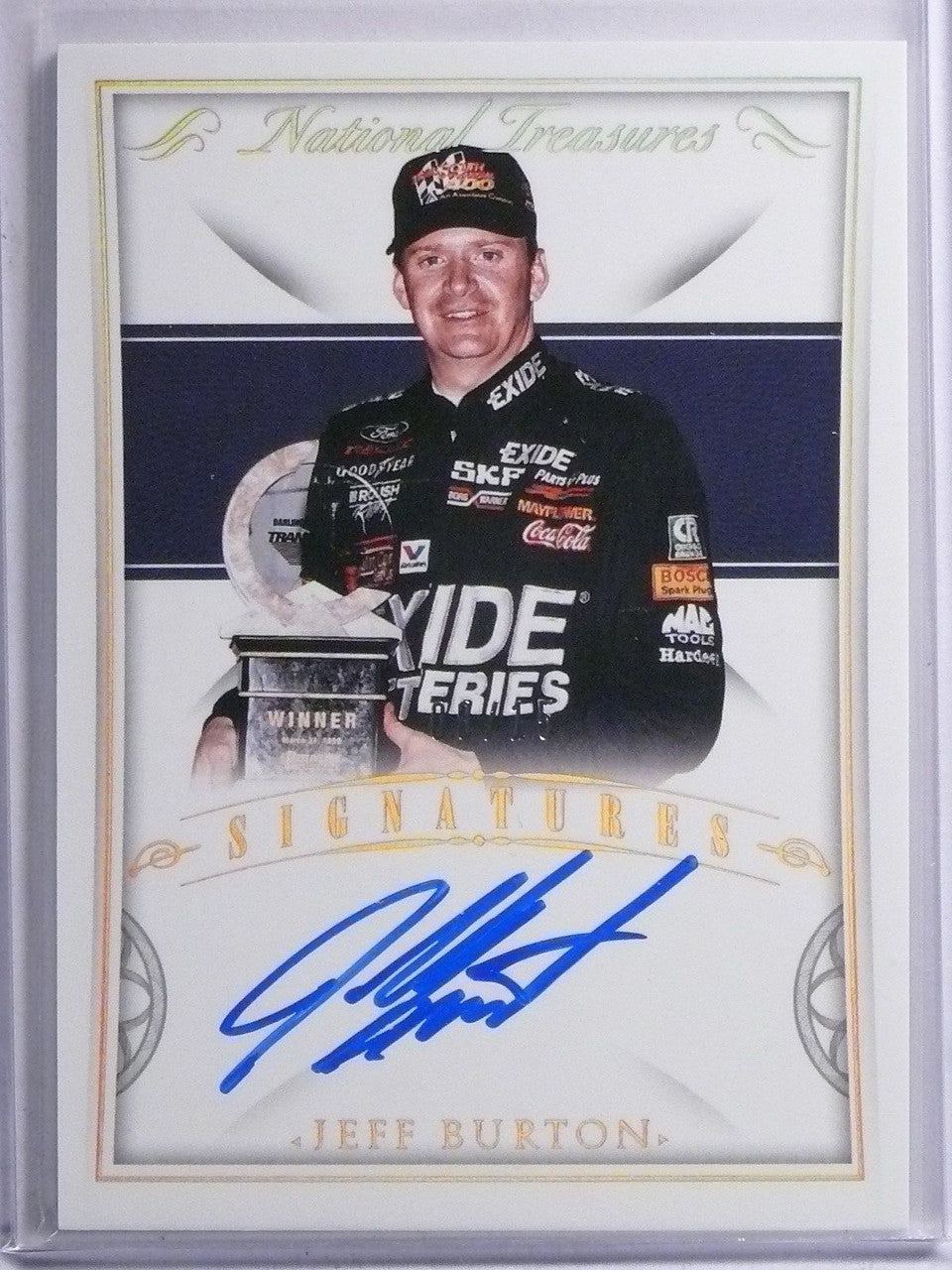 2016 National Treasures Signatures Jeff Burton Autograph #D08/15 #SJB