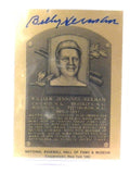 DELETE 6116 1982 HOF Metallic Plaque Card Billy Herman auto autograph JSA Certified