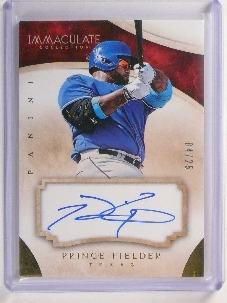 DELETE 6428 2014 Panini Immaculate Collection Prince Fielder autograph auto #D04/25