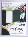 DELETE 6994 2016 Immaculate Christian Hackenberg Rookie Patch Autograph #D01/10 #CH