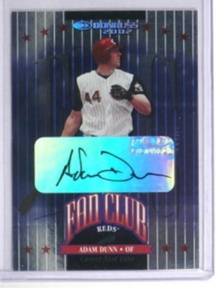 DELETE 7167 2002 Donruss Fan Club Adam Dunn auto autograph #208