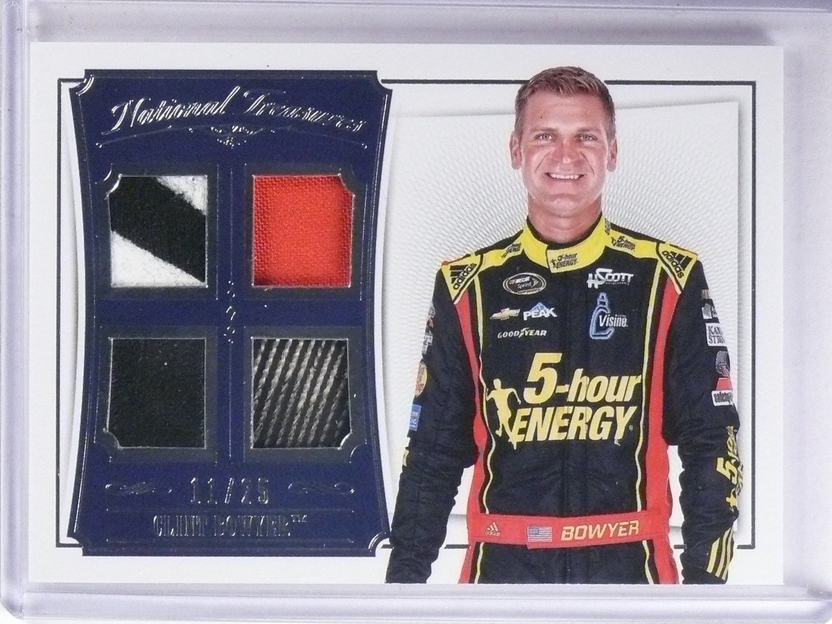 2016 National Treasures Clint Bowyer Quad Patch Tire Firesuit #D11/25 #QMCB