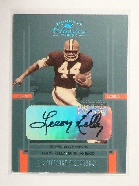 SOLD 8125 2005 Donruss Classics Platinum Leroy Kelly autograph auto #D25/25 #110