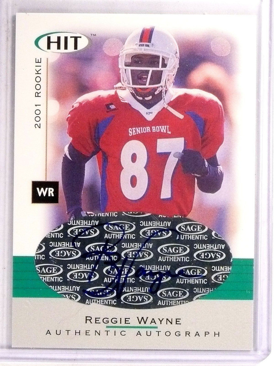 2001 SAGE HIT Reggie Wayne Rookie Autograph auto #A47