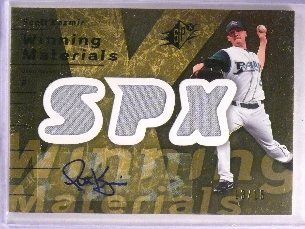 DELETE 8354 2007 UD SPX Scott Kazmir Winning Materials Triple Jersey Autograph /15 WMSK