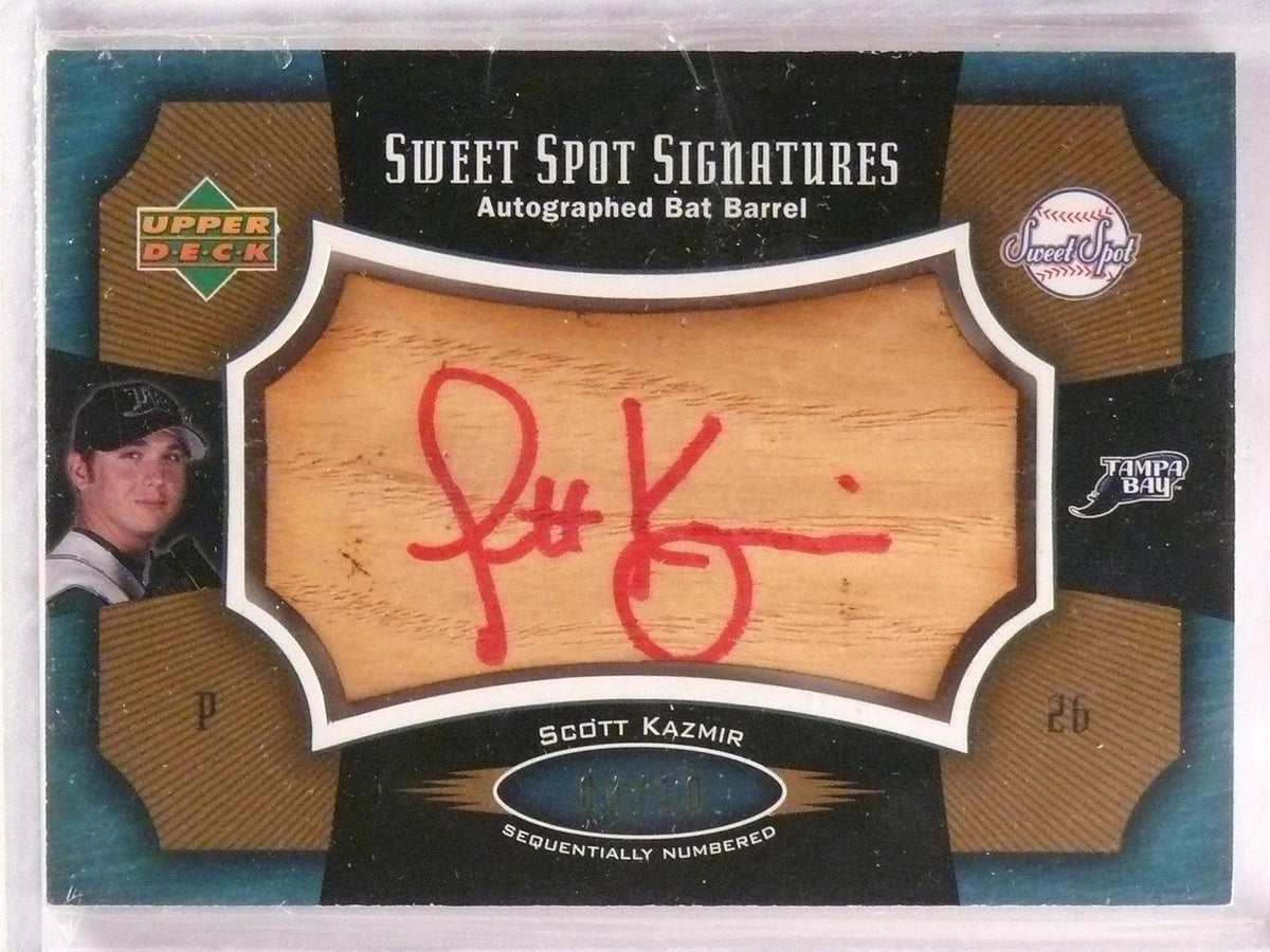 DELETE 8513 2005 UD Sweet Spot Signature Scott Kazmir Bat Barrel Autograph #D4/10 #SSSK