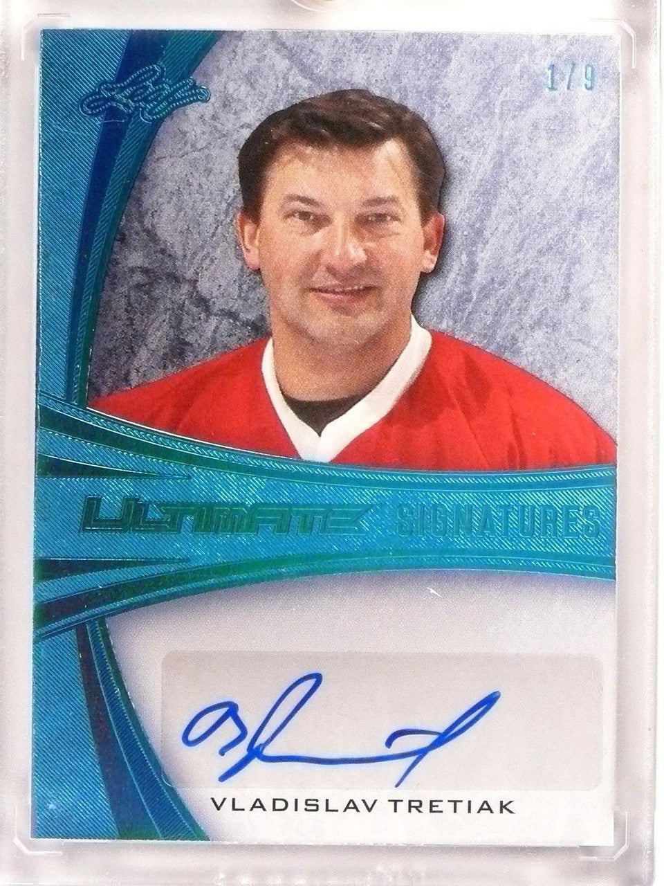DELETE 8839 2015-16 Leaf Ultimate Signatures Vladislav Tretiak autograph auto #D1/9