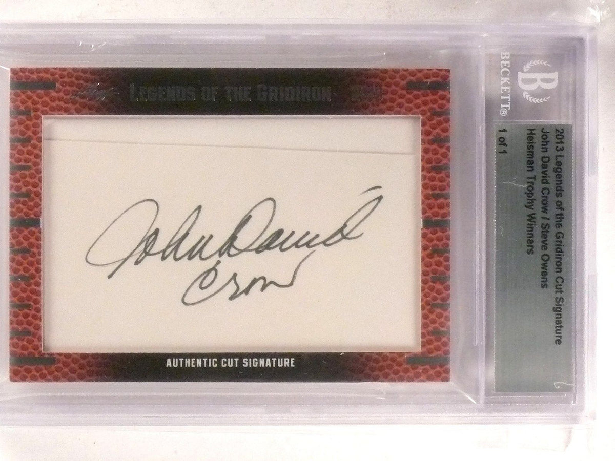 DELETE 9359 2013 Leaf Legends Gridiron John David Crow & Steve Owens autograph 1/1