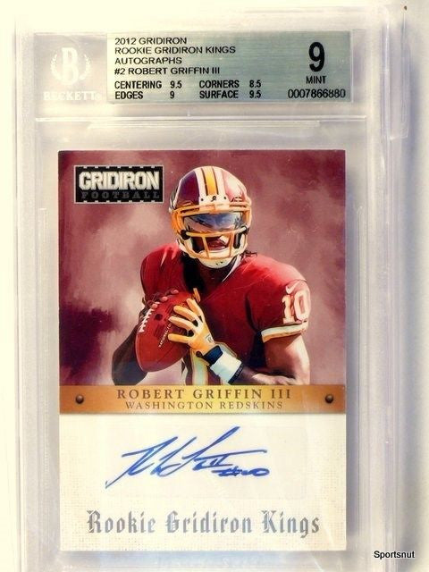 DELETE 9418 2012 Gridiron Kings Robert Griffin III autograph auto rookie #d27/99 BGS 9