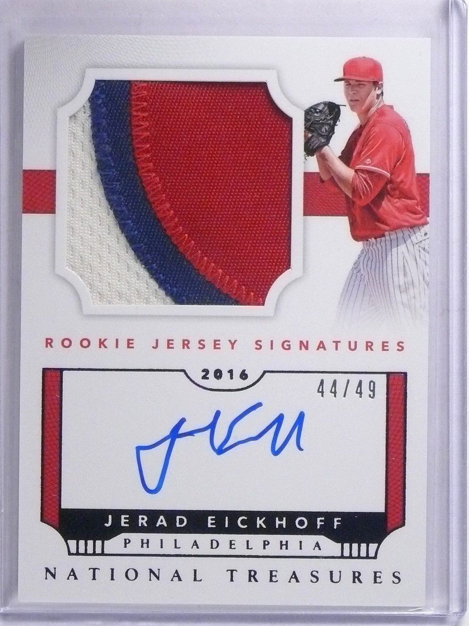 DELETE 9918 2016 National Treasures Jaerad Eickhoff Rookie Patch Autograph #D44/49