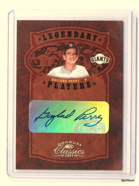 DELETE 9949 2005 Donruss Classics Legendary Gaylord Perry Autograph auto #D08/10