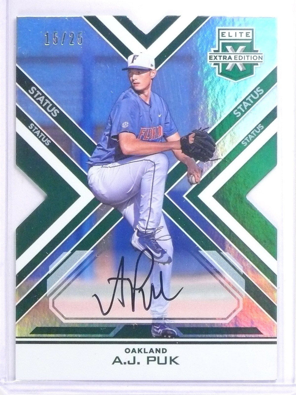 DELETE 10050 2016 Elite Extra Edition Status Green A. J. Puk Rookie Autograph #D15/25 #6